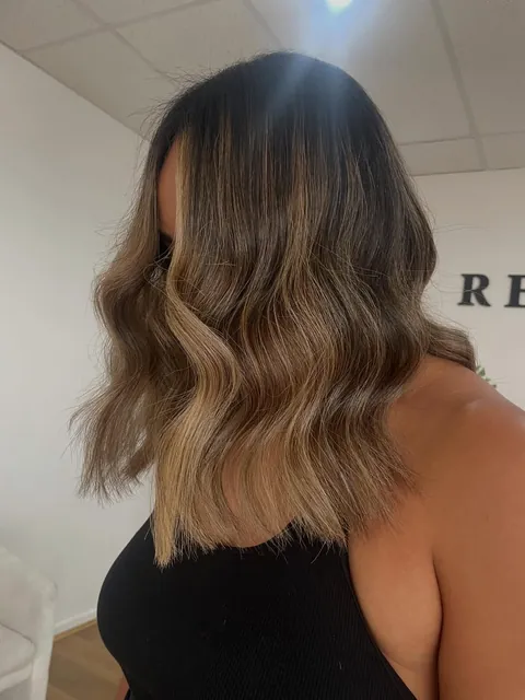 Biscuit blonde on naturally dark hair